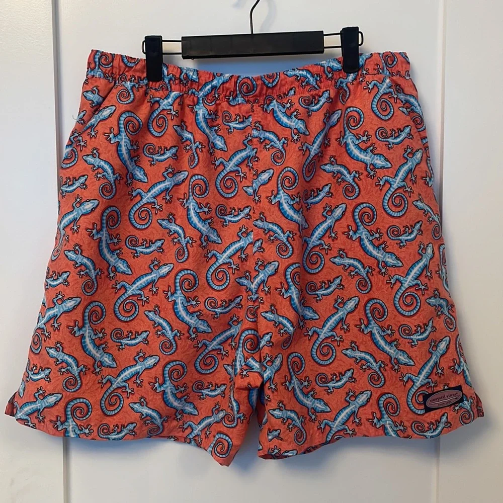 Vineyard Vines Red and Blue Swim Trunks